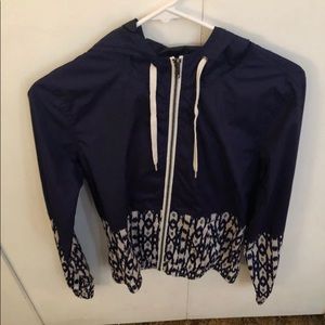 Navy blue windbreaker from zumiez